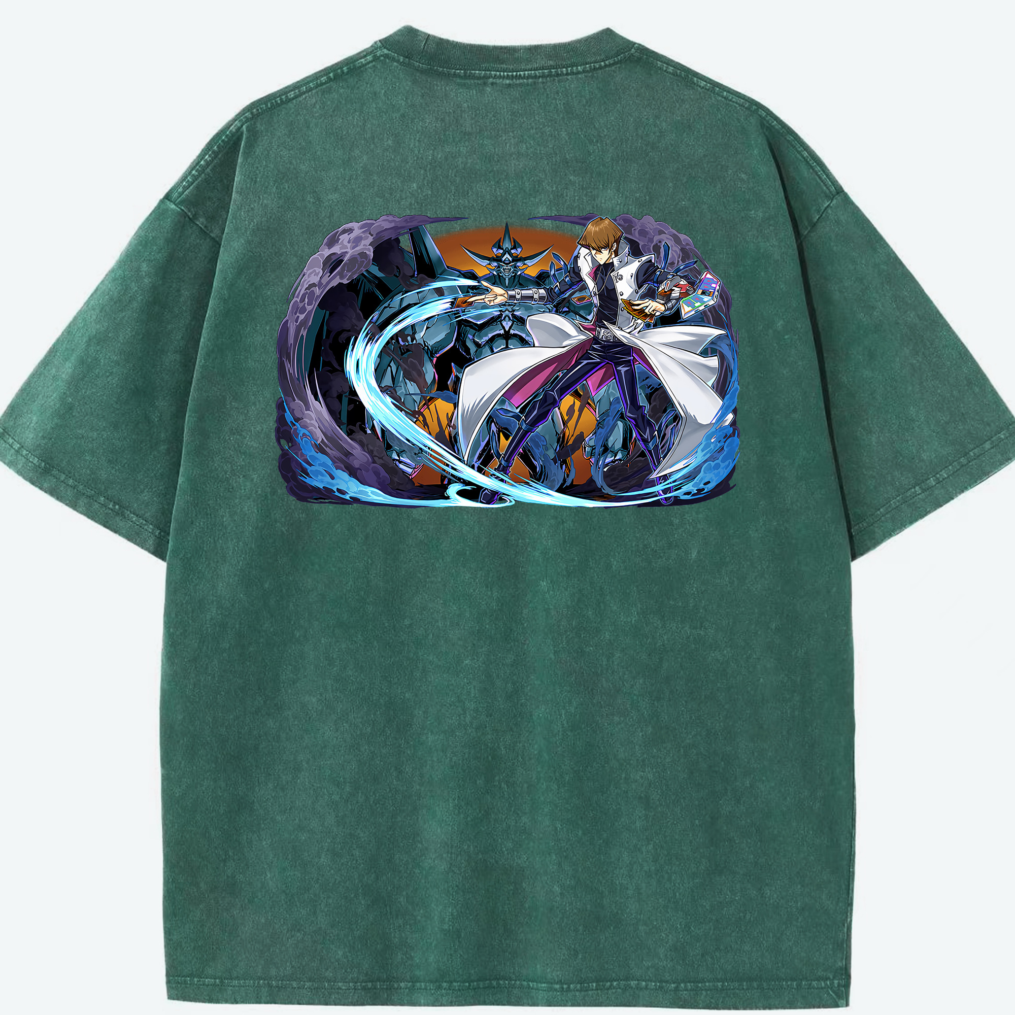 （画像用） 遊☆戯☆王 Yu-Gi-Oh! 綿100% ヴィンテージ風 半袖Tシャツ（背面プリント）
